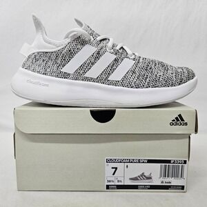 Adidas Cloudfoam Pure SPW Running Shoes IF3393 Grey White Black Women's Size 7